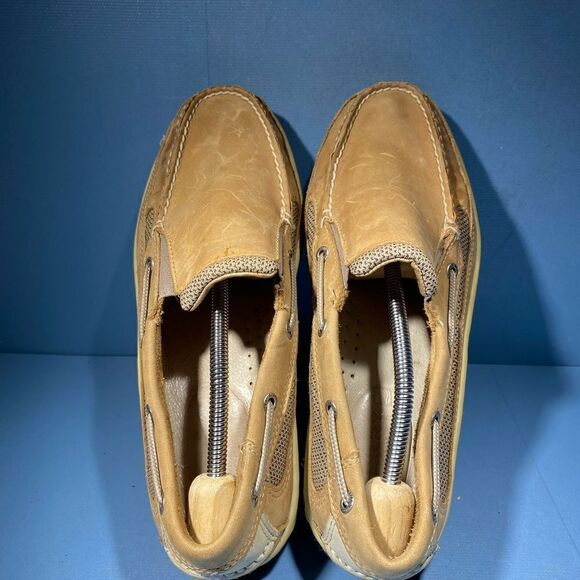 Sperry Intrepid Men's Size 10M Shoes Tan Leather Slip On Boat Shoes 0852822 - Picture 5 of 8